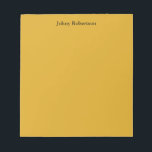 Bloc-note Goldenrod Couleur Plain Élégant Professionnel Mode<br><div class="desc">Design simple,  moderne,  minimaliste pour les entreprises. Ce modèle peut être customisé pour répondre à tous les métiers professionnels.</div>