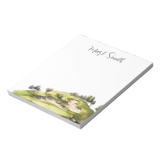 Bloc-note Golf avec des cadeaux de nom pour golfeur (Tourné)