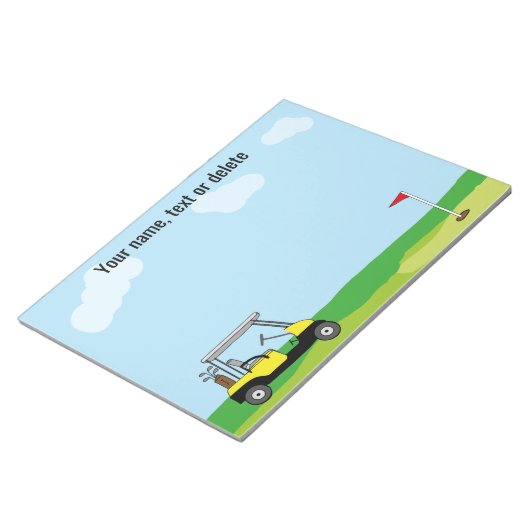 Bloc-note Golf Parcours Golf Panier Personnalisé (Incliné)