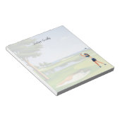 Bloc-note Golfer lady est golfeur note pad (Incliné)