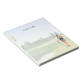 Bloc-note Golfer lady est golfeur note pad (Incliné)