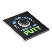 Bloc-note Golfer Oh Mon Dieu (Incliné)