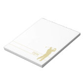 Bloc-note Golfeur Silhouette Monogram Gold (Tourné)