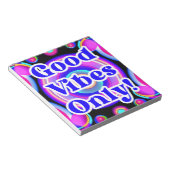 Bloc-note Good Vibes seulement ! Neon Colours 80s 90s AI Des (Incliné)