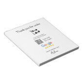 Bloc-note Google examen logo entreprise site Web scanner cod (Incliné)