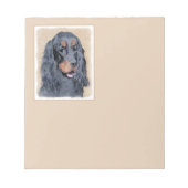 Bloc-note Gordon Setter Peinture - Joli art original chien (Devant)