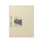 Bloc-note Gordon Setter Peinture - Joli art original chien (Tourné)