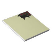 Bloc-note Gordon Setter Silhouetted sur Clan Gordon Tartan (Incliné)