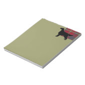 Bloc-note Gordon Setter Silhouetted sur Clan Gordon Tartan (Tourné)