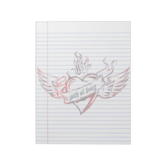 Bloc-note Goth at Heart Tattoo Art Linked Notepad (Tourné)