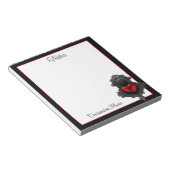 Bloc-note Goth rouge personnalisé (Incliné)