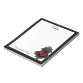Bloc-note Goth rouge personnalisé (Tourné)