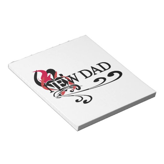 Bloc-note Gothic Heart New Dad T-shirts et cadeaux (Incliné)