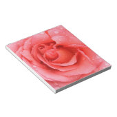 Bloc-note Gouttes d'eau de rose rouge romantique (Incliné)