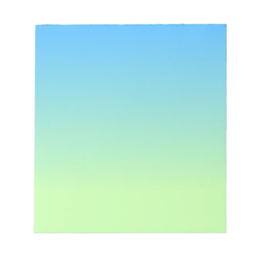 Bloc-note Gradient bleu et vert (Devant)