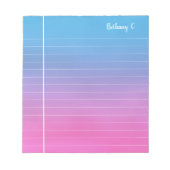 Bloc-note Gradient rose personnalisé (Devant)