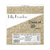 Bloc-note Graduation scolaire Candy Bar Wrapper Party Favori (Devant)