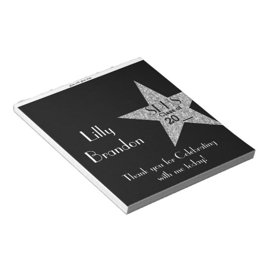 Bloc-note Graduation scolaire Candy Bar Wrapper Party Favori (Incliné)