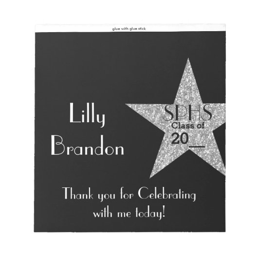 Bloc-note Graduation scolaire Candy Bar Wrapper Party Favori (Devant)