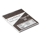 Bloc-note Graduation scolaire Candy Bar Wrapper Party Favori (Incliné)