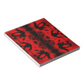 Bloc-note Graffiti kaléidoscope rouge et noir (Incliné)