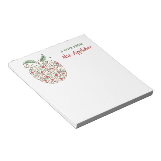 Bloc-note Graines de connaissances Enseignant's Apple Note P (Incliné)