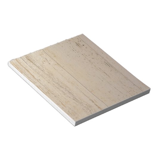 Bloc-note Grains de bois texturés blancs blanchis (Incliné)