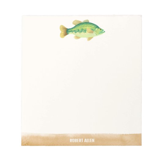 Bloc-note Grand Cahier de pêche illustré (Devant)