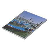 Bloc-note Grand Canal avec des bateaux gondalo alignés (Tourné)