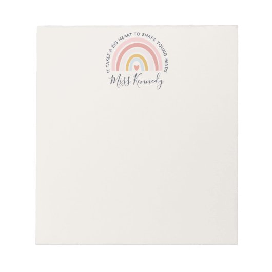 Bloc-note Grand coeur pour façonner les jeunes esprits Ensei (Devant)