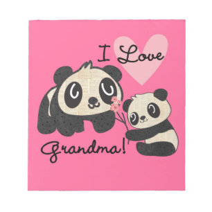 Bloc-note Grand-maman d'amour des ours panda I
