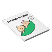 Bloc-note Grand-mère des cadeaux jumeaux (Incliné)