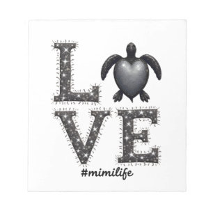Bloc-note Grand-mère Tortue - Amour Mimi Vie Tortue de mer,