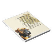 Bloc-note Grand Poème - Conception de chien de boxe (Incliné)