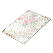 Bloc-note Grand Roses victoriens rétro au milieu du siècle (Incliné)