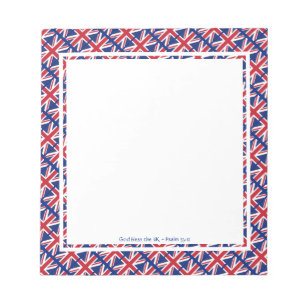 Bloc-note GRANDE-BRETAGNE UK Patriotic Personnalisé BRITISH