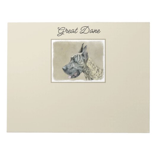 Bloc-note Grande Danse (Brindle) Peinture - Art Chien origin (Devant)