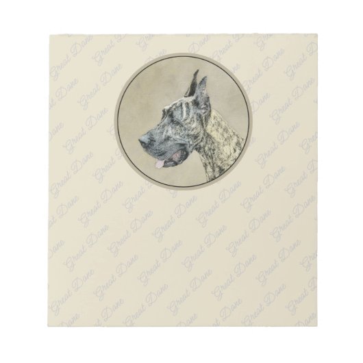 Bloc-note Grande Danse (Brindle) Peinture - Art Chien origin (Devant)