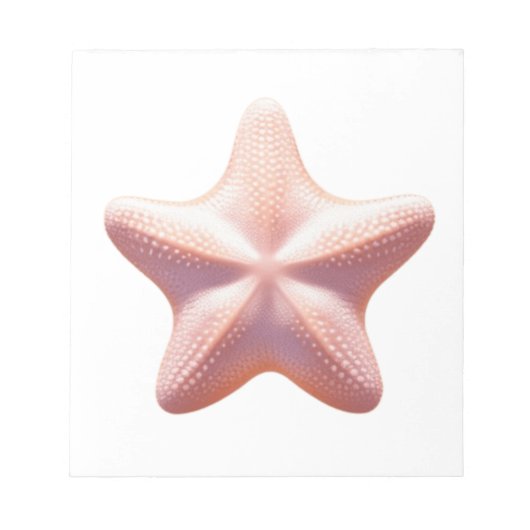 Bloc-note Grande étoile de mer rose (Devant)