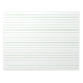 Bloc-note Grande règle Papier vert à trait vert Orientation  (Devant)
