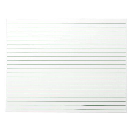 Bloc-note Grande règle Papier vert à trait vert Orientation (Devant)