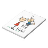 Bloc-note Grande Soeur avec petits cadeaux Frère (Tourné)