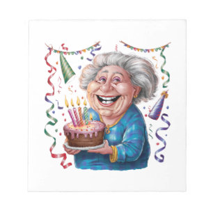 Bloc-note Granny Anniversaire Grand Sourire