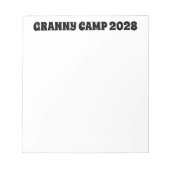 Bloc-note Granny Camp Texte Rétro (Devant)