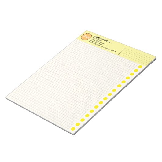 Bloc-note Graph Paper with Logo (Inch Squares) Custom Grid (Incliné)