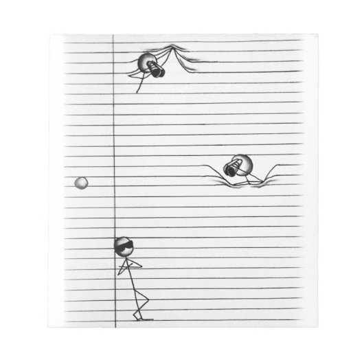 Bloc-note Graphique à bâtons Dessin d'espions et d'espions s (Devant)