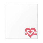 Bloc-note Graphique d'amour cool, rose cerise (Devant)