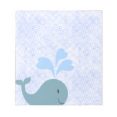 Bloc-note Graphique de baleine bleue mignonne (Devant)