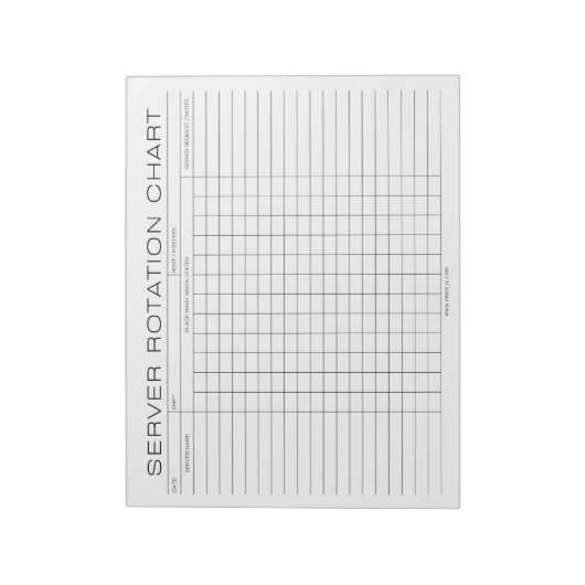 Bloc-note Graphique de décalage de rotation du serveur de re (Tourné)