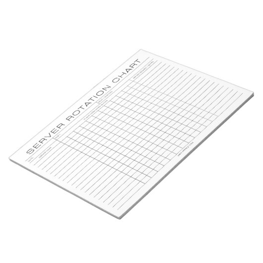 Bloc-note Graphique de décalage de rotation du serveur de re (Incliné)